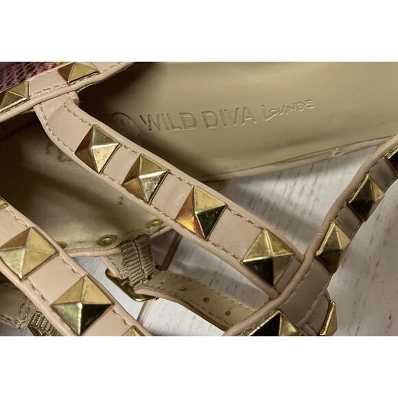 Wild Diva Lounge Women’s Multi Color Studded Faux Leather Stilettos Size 6 Heels - Picture 10 of 13